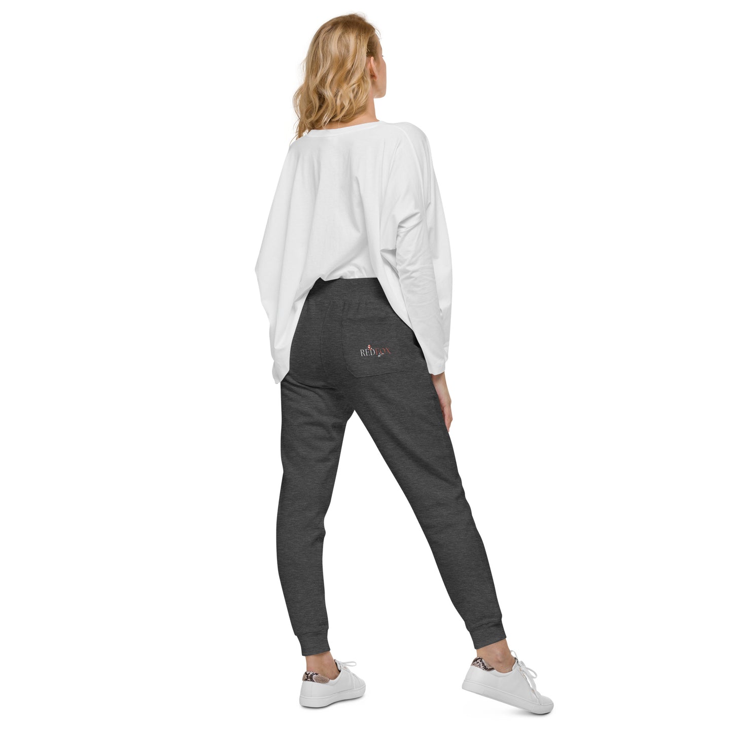 Classic Unisex Fleece Sweatpants - RED Wht/Red - 65% Cotton, 35% Poly