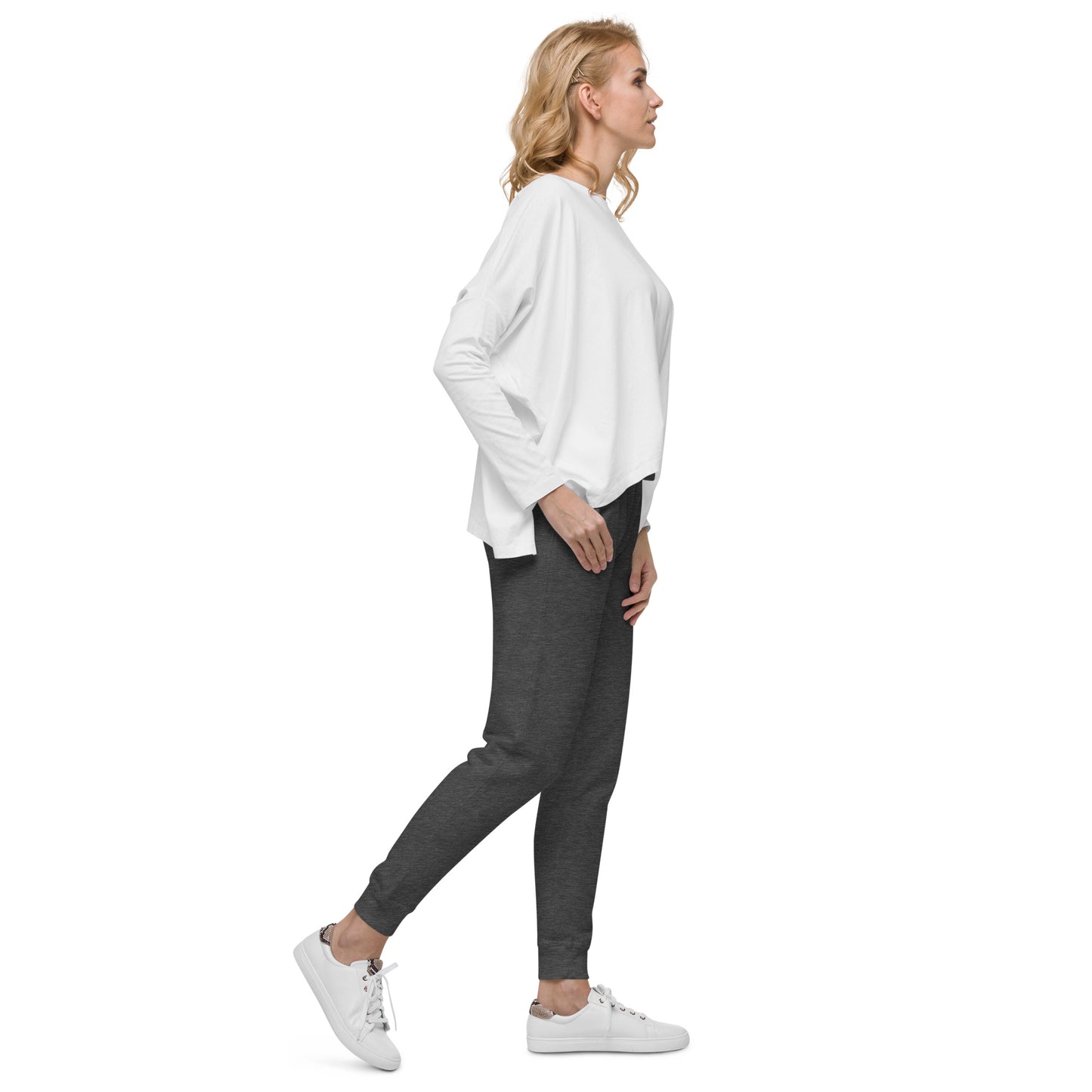Classic Unisex Fleece Sweatpants - RED Wht/Red - 65% Cotton, 35% Poly