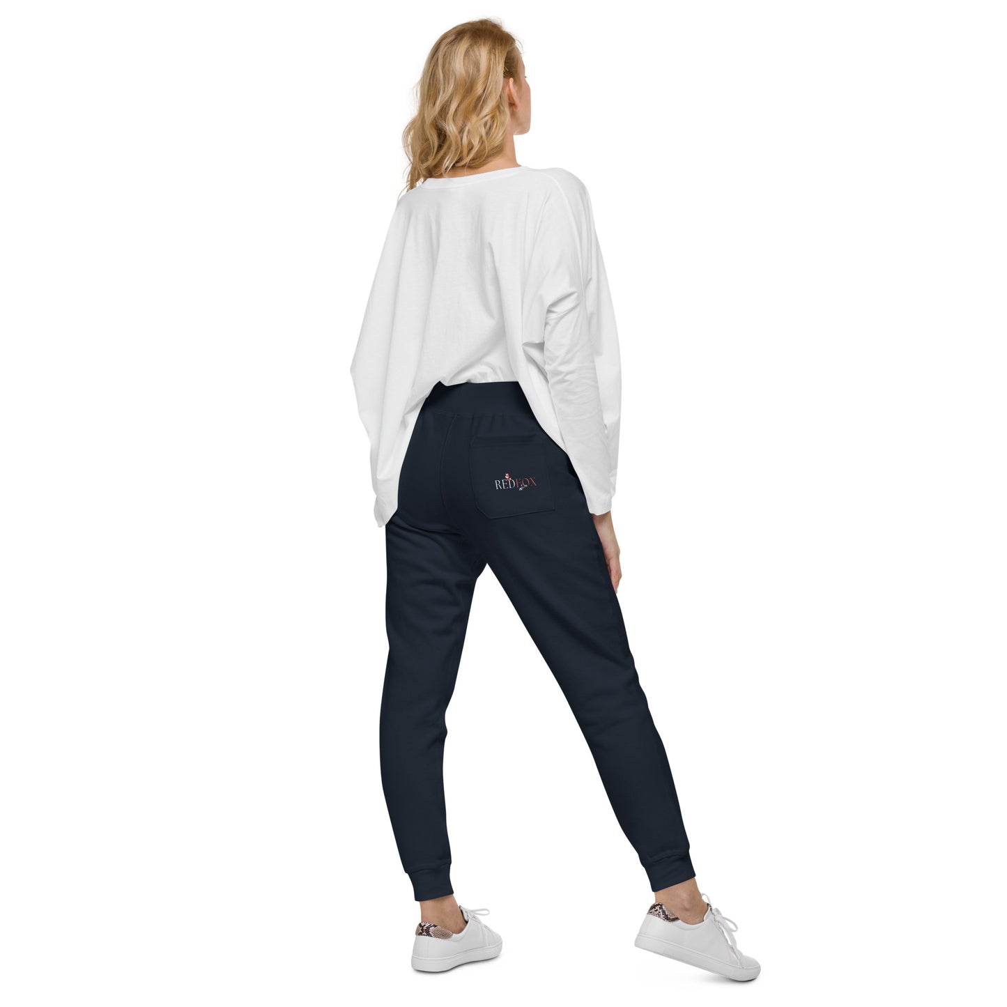 Classic Unisex Fleece Sweatpants - RED Wht/Red - 65% Cotton, 35% Poly