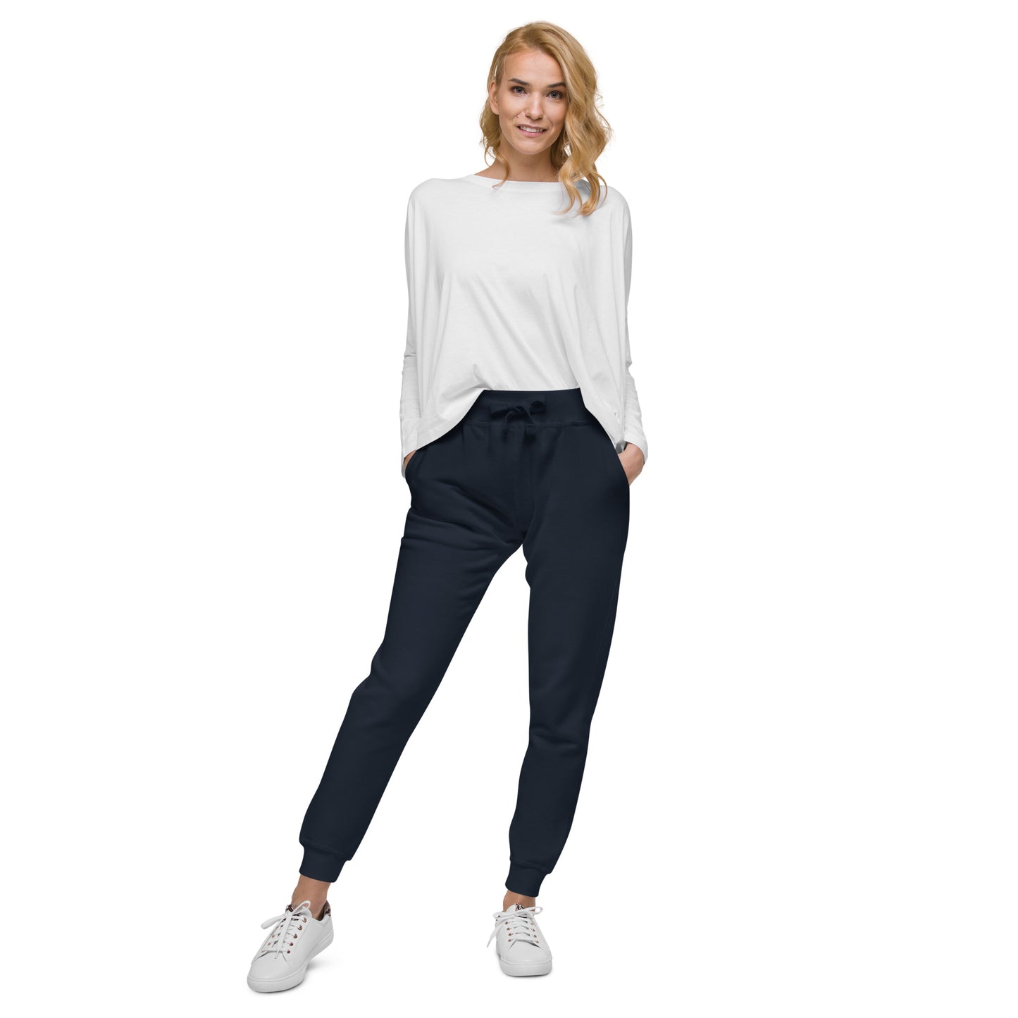 Classic Unisex Fleece Sweatpants - RED Wht/Red - 65% Cotton, 35% Poly