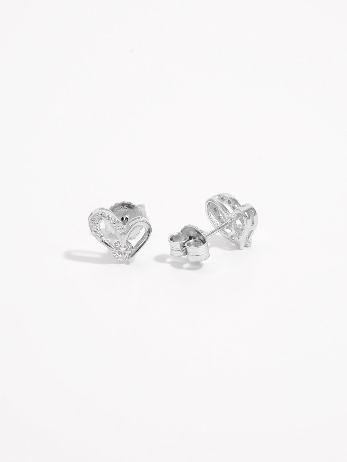 Heart Earrings - INLAID ZIRCON