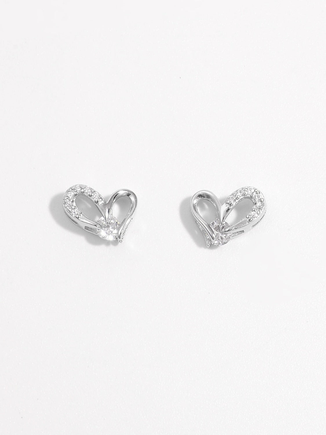 Heart Earrings - INLAID ZIRCON