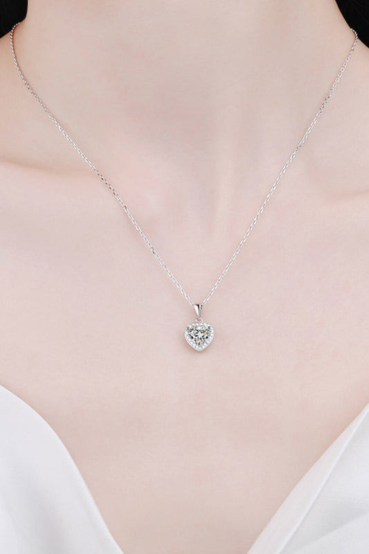 Heart Pendant - 1 C MOISSANITE