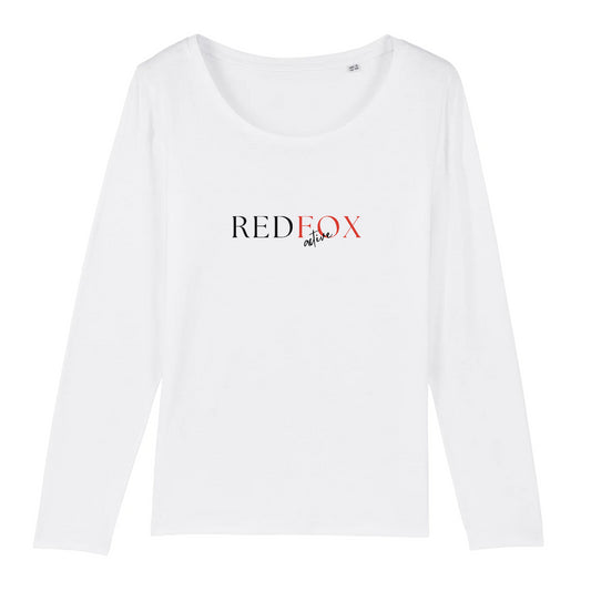 Long Sleeve Tee - REDFOX Active Blk/Red - STELLA - 100% Organic Cotton